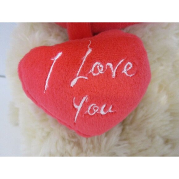 Chrisha Playful Plush 11” Puppy Dog I Love You Heart Collar Stuffed Animal - Picture 7 of 7